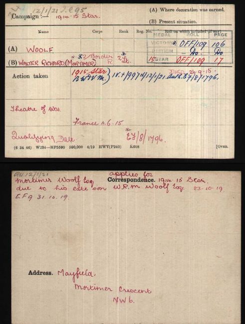 Medal card