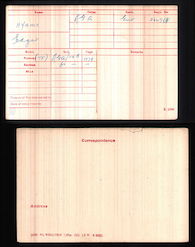 Medal index card