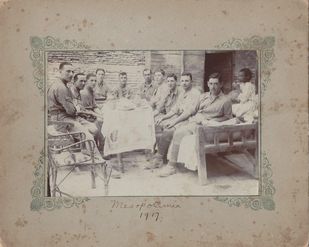 Hyman (second soldier from right) with comrades, 1917