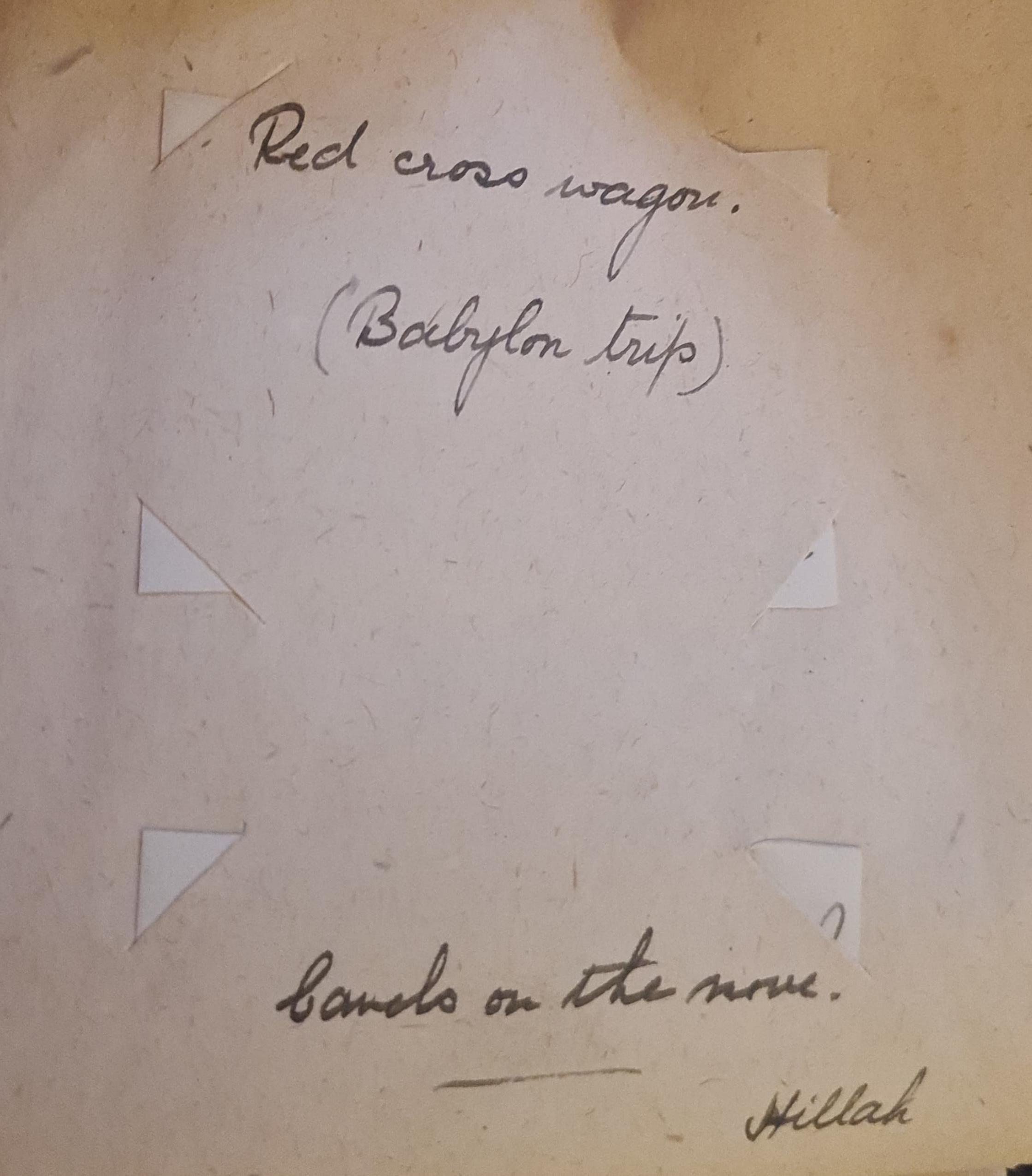 Description of the following photographs from Babylon trip