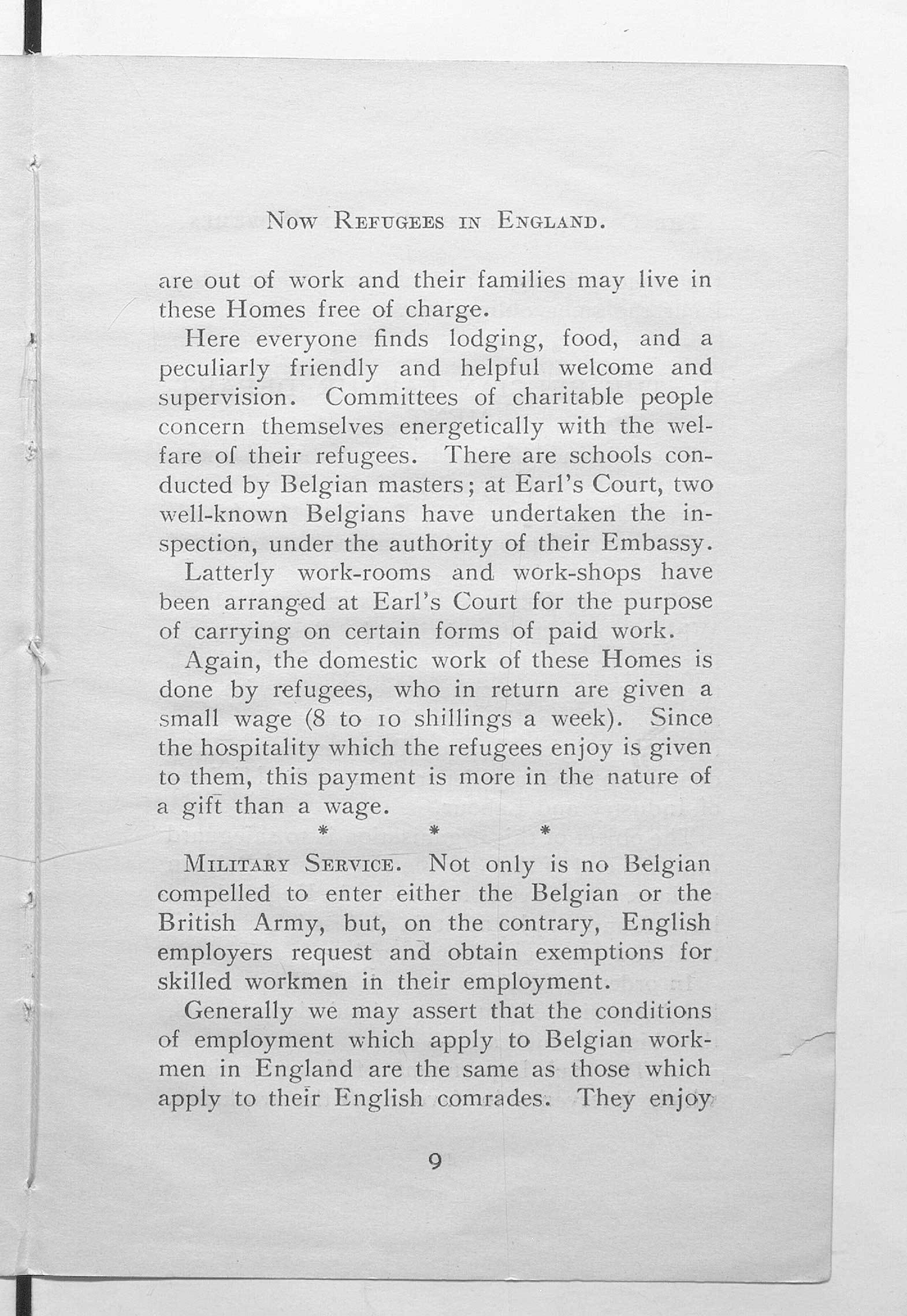 The conditions os Belgian workmen now refugees in England.1917. Courtesy of British Library.	