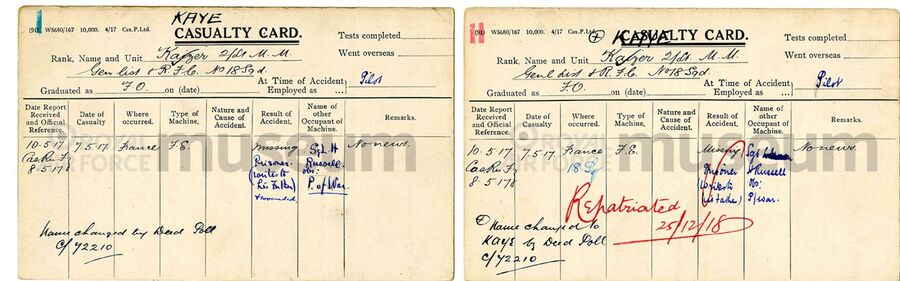 RFC casualty card
