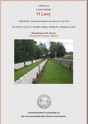 Commonwealth War Graves Certificate
