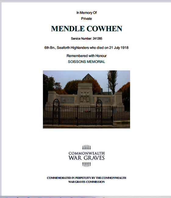 CWGC Soissons Memorial France