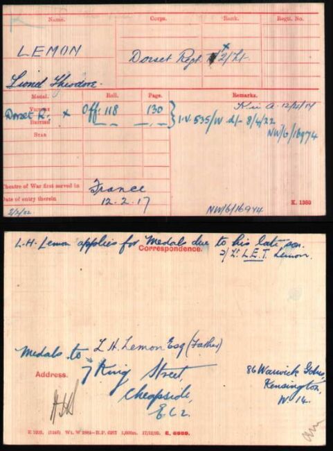 Medal card