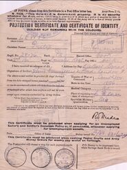 Protection of Identity certificate