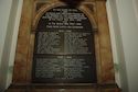 New board currently displayed in the Synagogue building