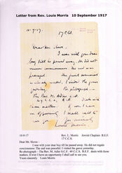 Letter from Rev. Louis Morris