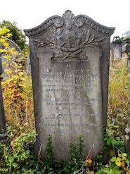 Headstone at Florence Place Jewish Cemetery