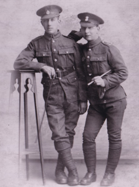 Louis (standing) and Mick (leaning)