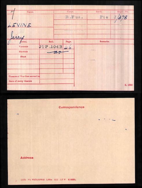 Medal Index Card