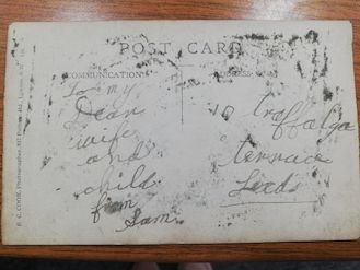 Back of postcard