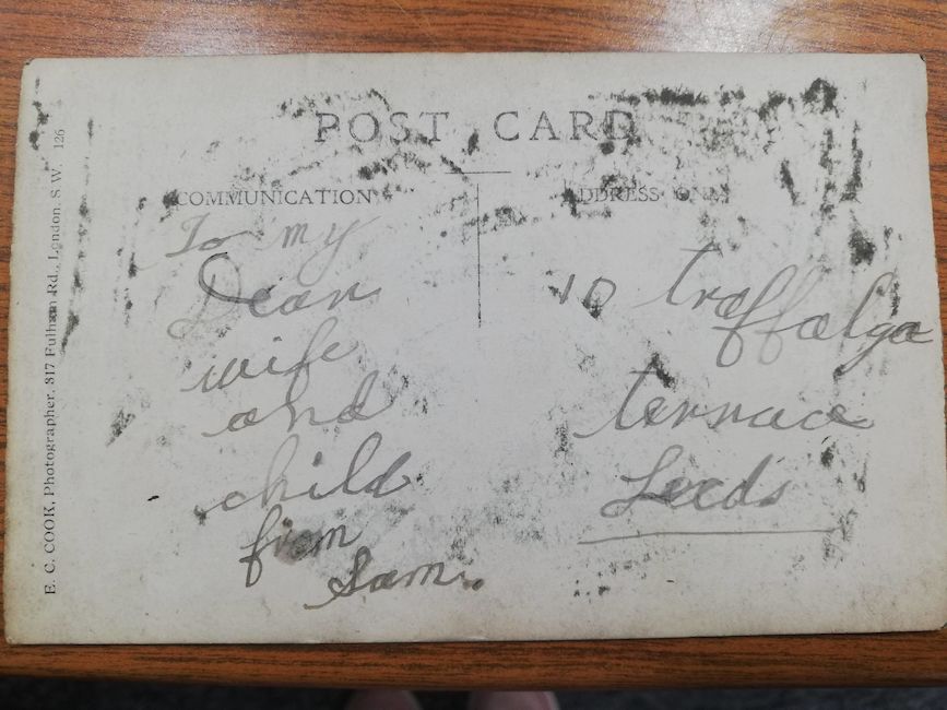 Back of postcard