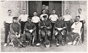 Men of the Royal Wiltshire Regiment. Ben is on the back row, third from the left. 