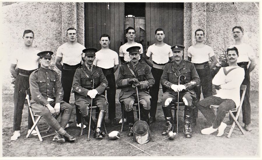 Men of the Royal Wiltshire Regiment. Ben is on the back row, third from the left. 