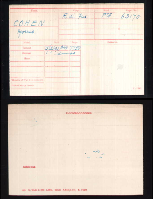Medal card