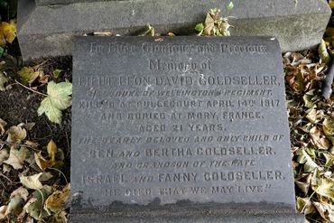Commemoration on family headstone in Duke Street Cemetery, Southport (image thanks to David Long of the IWM War Memorials Register)