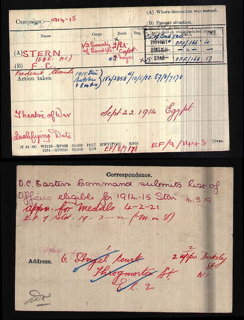 Medal Index Card