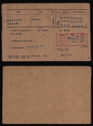 Medal Index Card