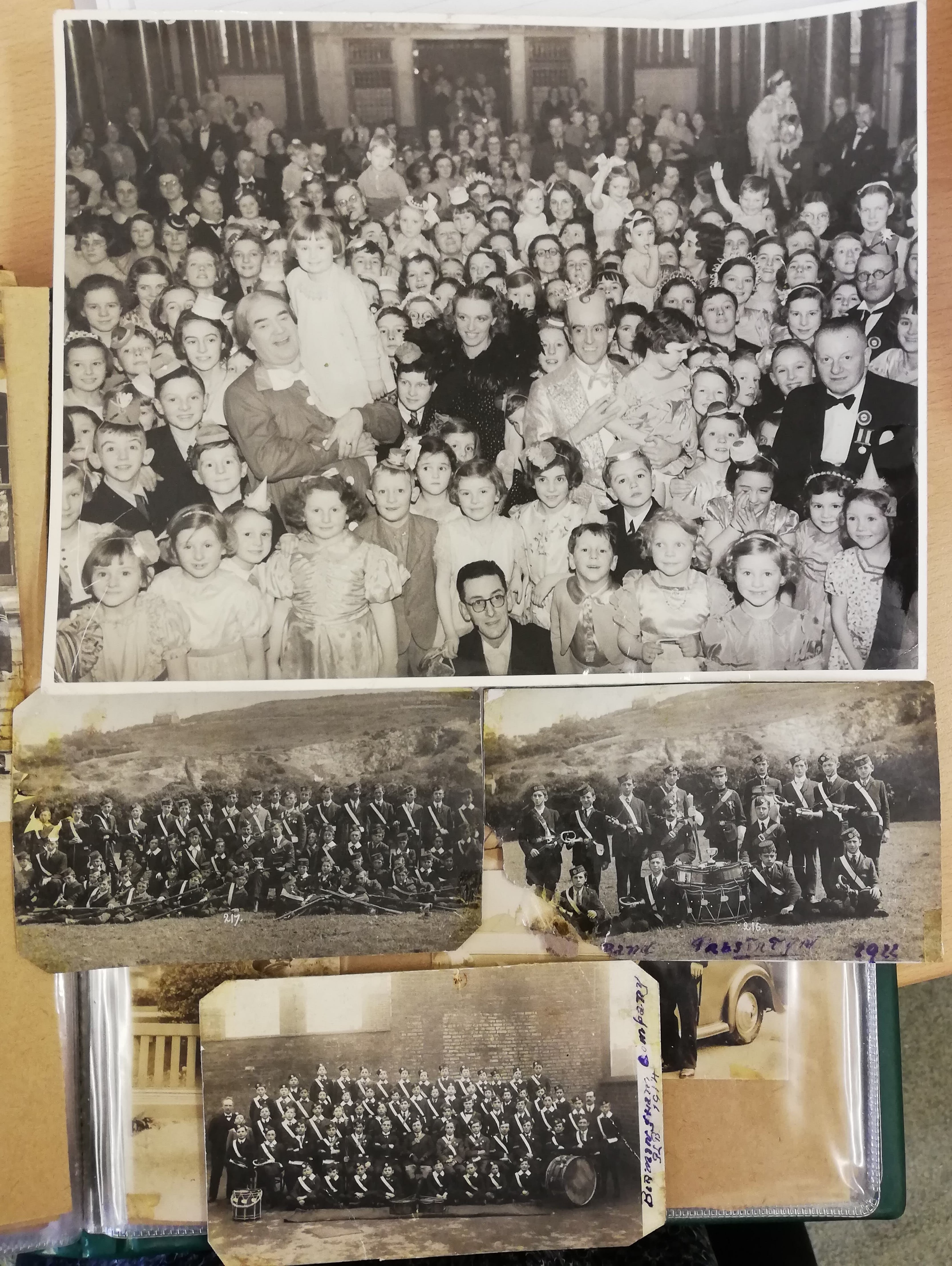 Bottom three photographs JLB band 1914 