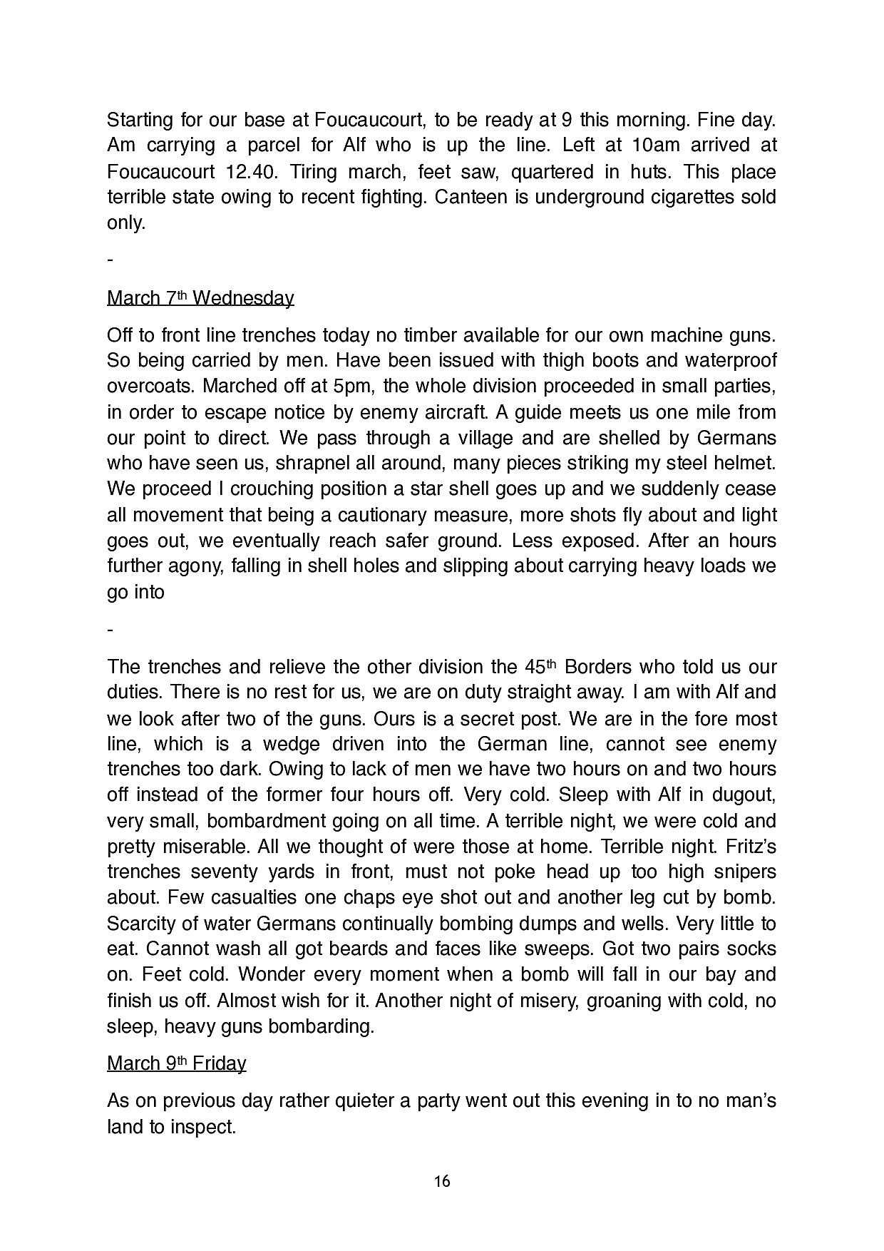Louis Harris diary transcription.