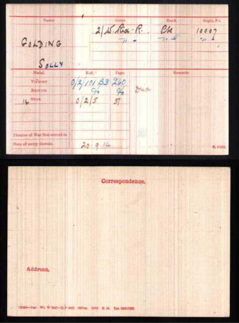 Medal card