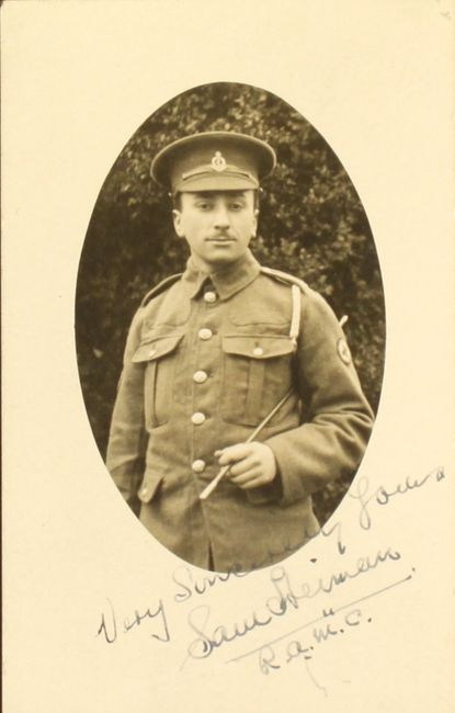 Photograph sent to Headmaster Levy of Liverpool Hebrew Schools in 1914