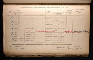 Medal Roll - 1914-15 Star