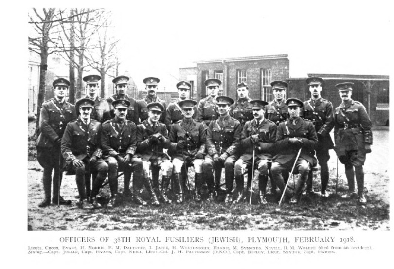 Officers of the Royal Fusiliers (Bernard is standing far right)