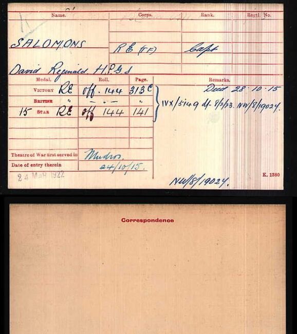 Medal card