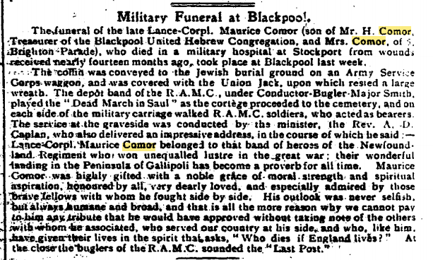 Military Funeral in Blackpool