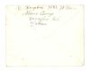 Back of envelope - Mr Krupka's address at Douglas Camp, Isle of Man with his internee number 3582