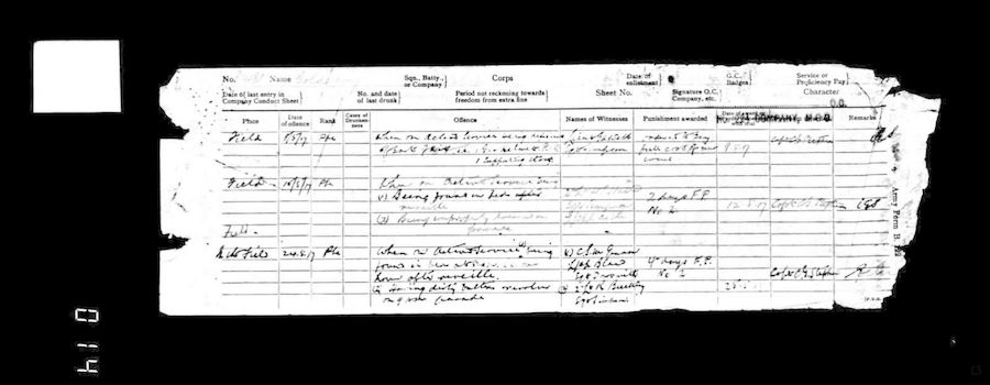 Conduct Sheet