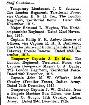 London Gazette promotion to captain