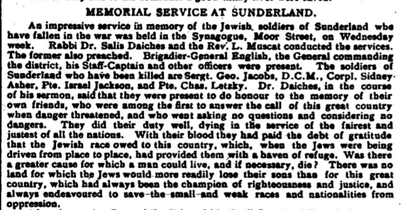 Memorial Service at Moore Street Synagogue