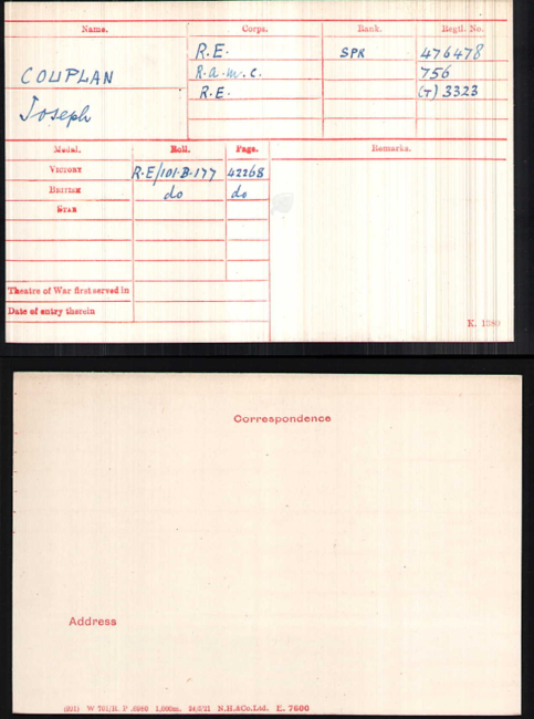 Medal card