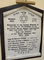 Blackpool Synagogue Roll of Honour 2