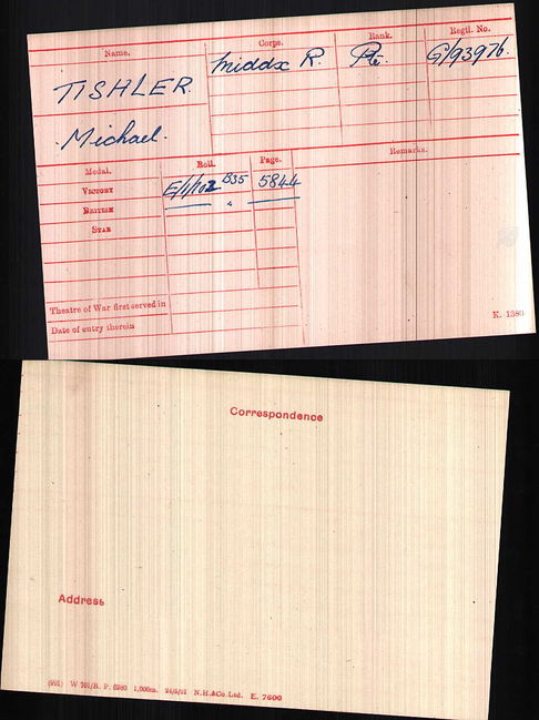 Medal index card